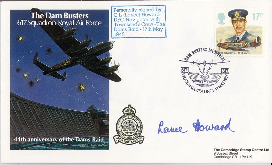 Dambusters 617 Squadron Cover Signed Lance Howard Dams Raid