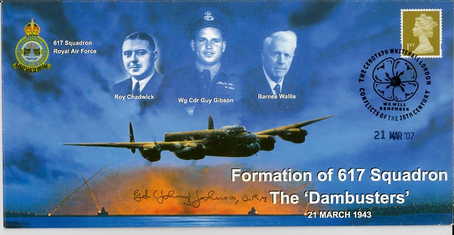 Dambusters 617 Squadron Cover Signed G L Johnson Dams Raid