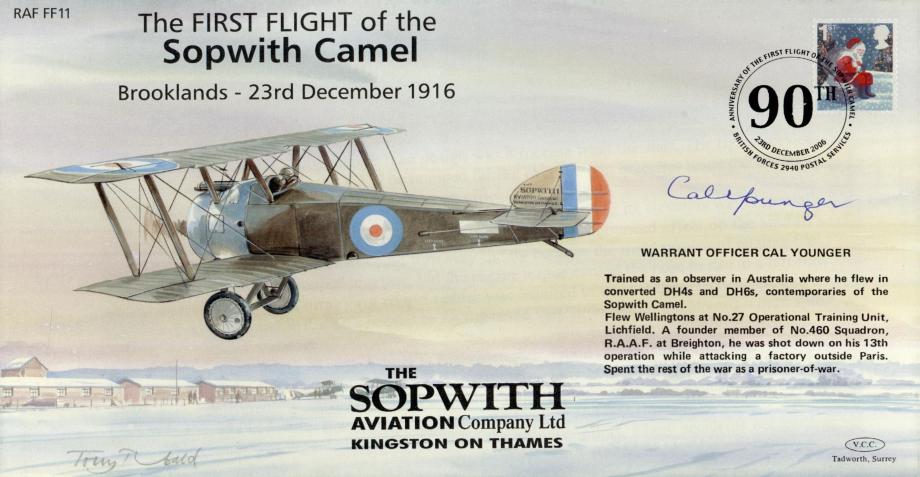 Sopwith Camel cover Sgd Cal Younger 460 sq