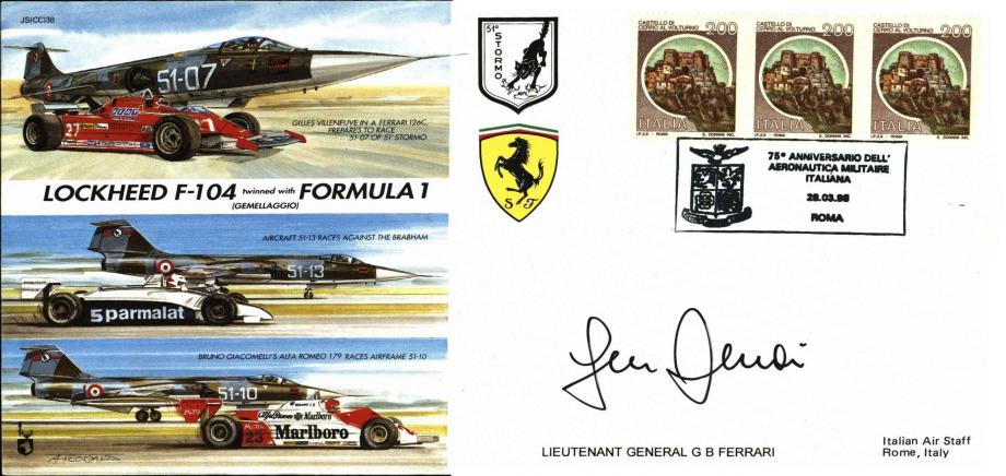 Lockheed F-104 cover Sgd G B Ferrari