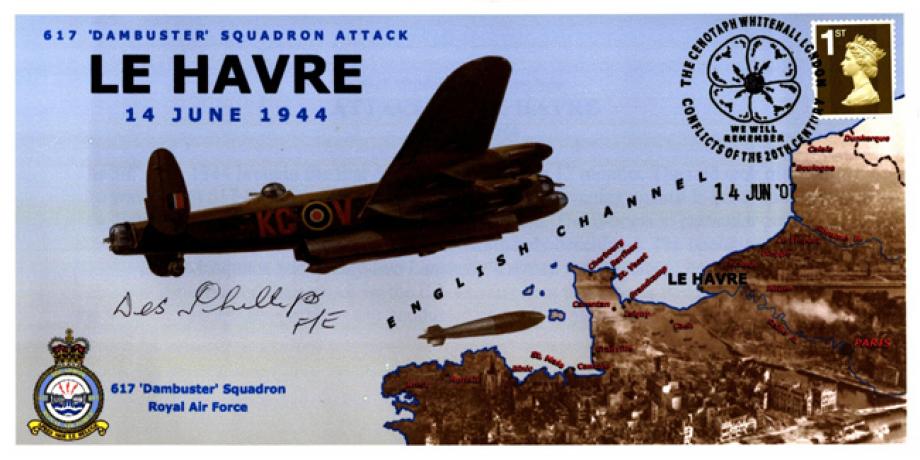 Dambusters 617 Squadron Cover Signed Des Phillips