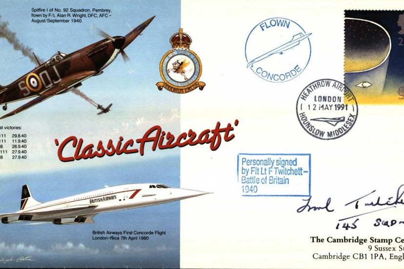 Battle of Britain cover Sgd F Twitchet a BoB pilot with 145 Sq