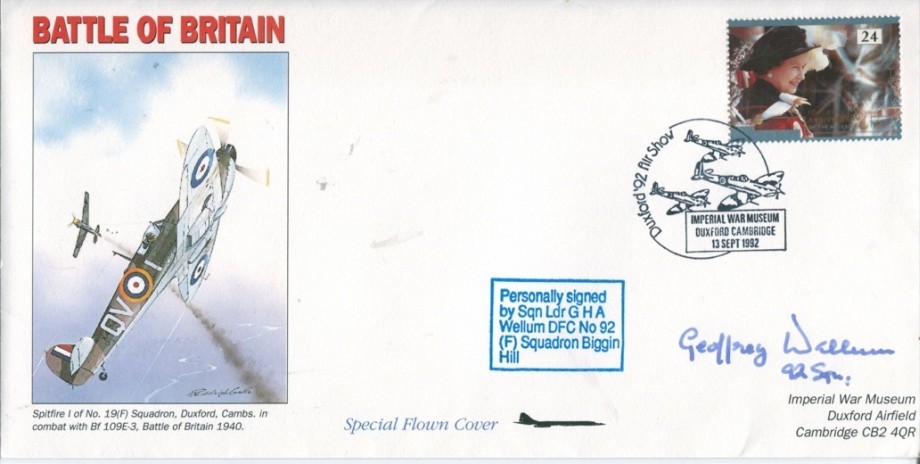 Battle of Britain Cover Sgd G Wellum a BoB pilot with 92 Sq