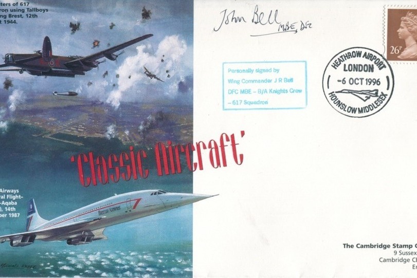 Lancaster cover Sgd J R Bell of 617 Sq and 619 Sq