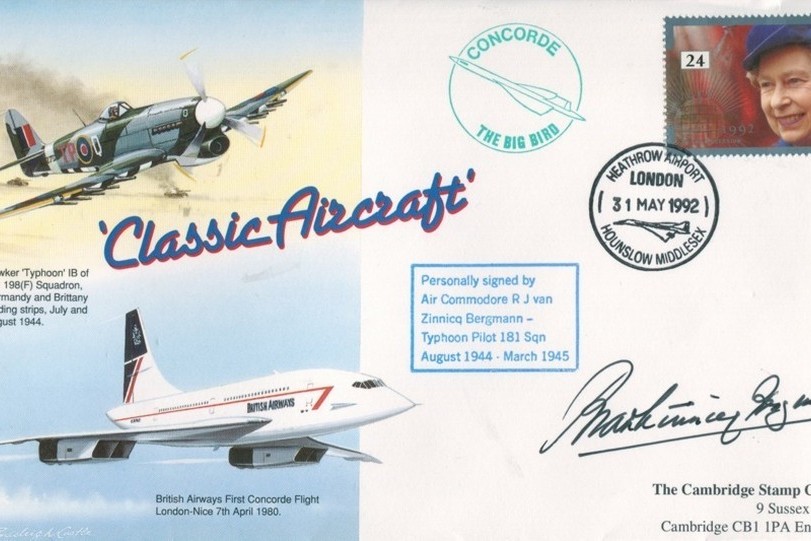 Typhoon cover Sgd R J van Zinnicq Bergmann of 181 Sq