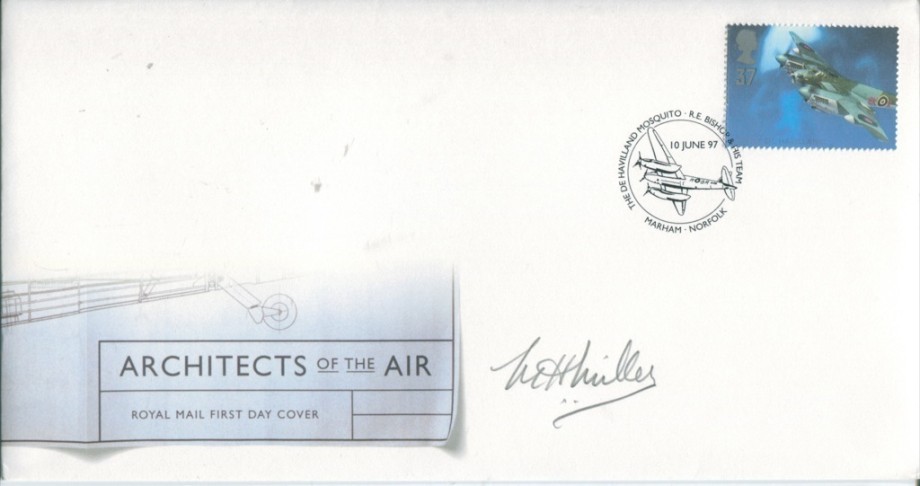 Architects of the Air FDC Signed by M H Miller of 264 Sqn 87 Sqn 23 Sqn 60 Squadron and 19 Sqn 