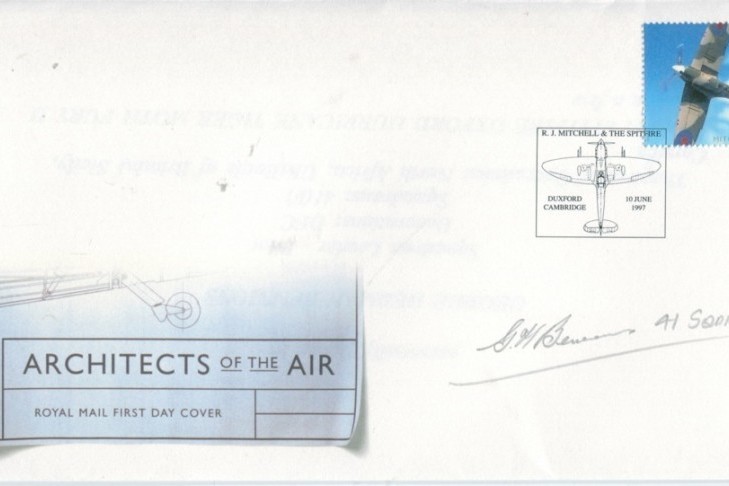 Architects of the Air FDC Signed by Sq L G H Ben Bennions a BoB Pilot with 41 Squadron