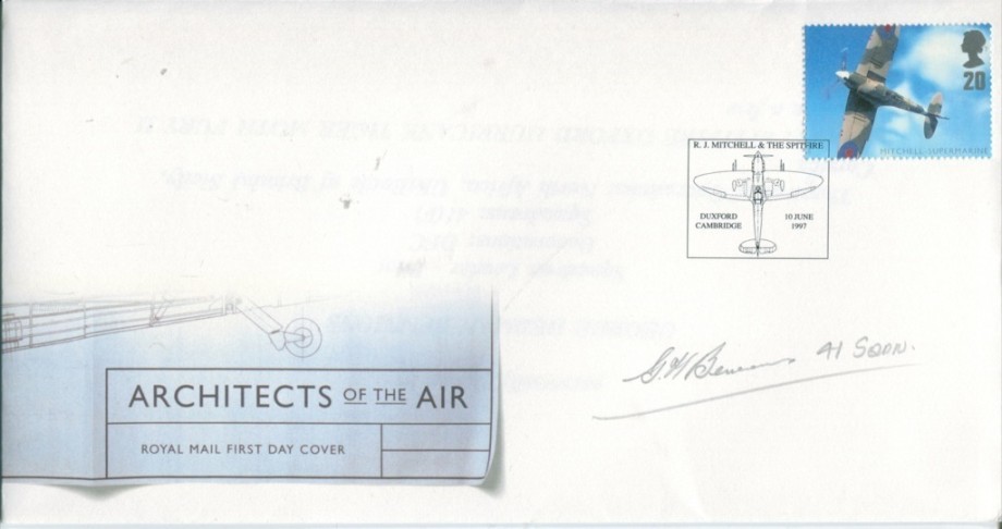 Architects of the Air FDC Signed by Sq L G H Ben Bennions a BoB Pilot with 41 Squadron