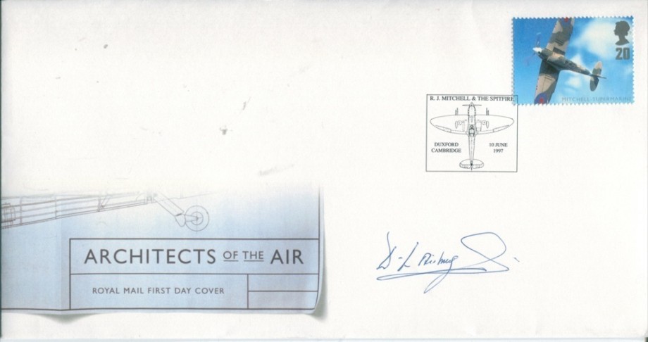 Architects of the Air FDC Signed by Sq L D L Armitage a BoB Pilot with 266 Sqn and 129 Sqn