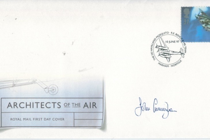 Architects of the Air FDC Signed by GC John Cats Eyes Cunningham the CO of 604 Sqn and 85 Sqn