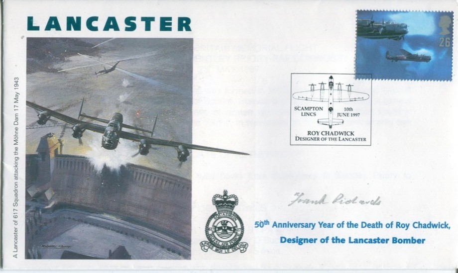 Dambusters 617 Squadron Cover Signed Frank Richards