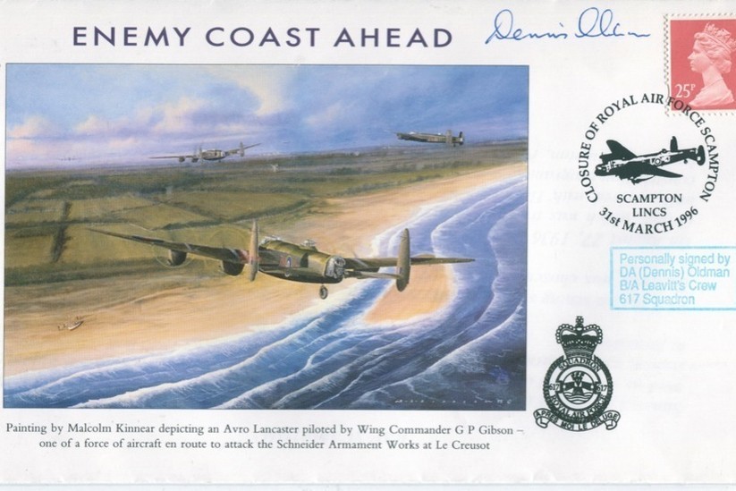 Dambusters 617 Squadron Cover Signed Dennis Oldman