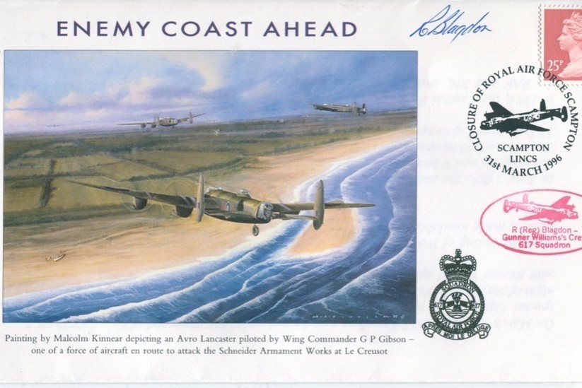 Dambusters 617 Squadron Cover Signed Reg Blagdon