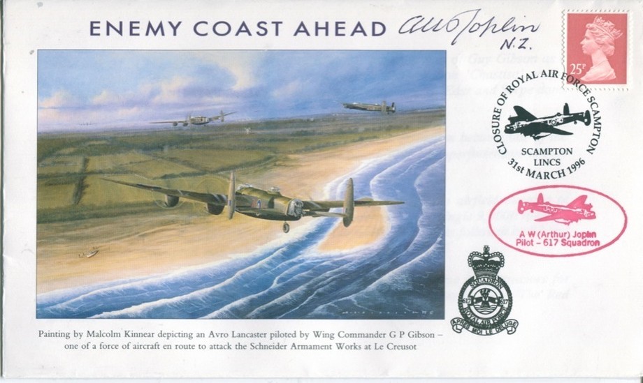 Dambusters 617 Squadron Cover Signed Arthur Joplin Tirpitz