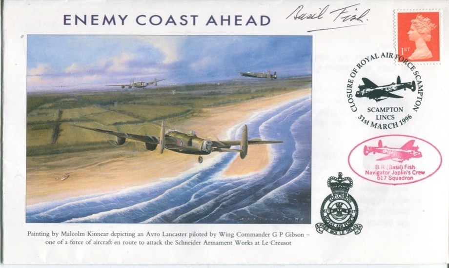 Dambusters 617 Squadron Cover Signed Basil Fish Tirpitz