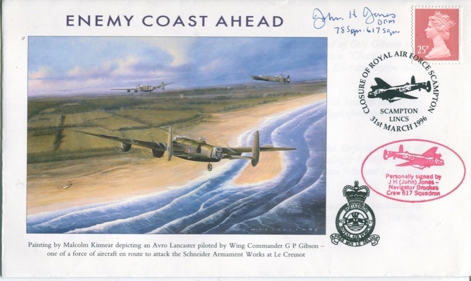 Dambusters 617 Squadron Cover Signed J H Jones