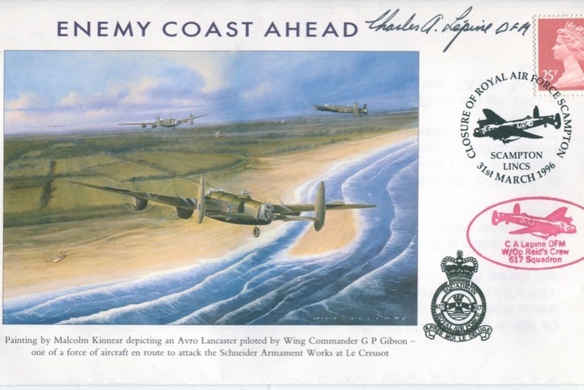 Dambusters 617 Squadron Cover Signed C A Lepine