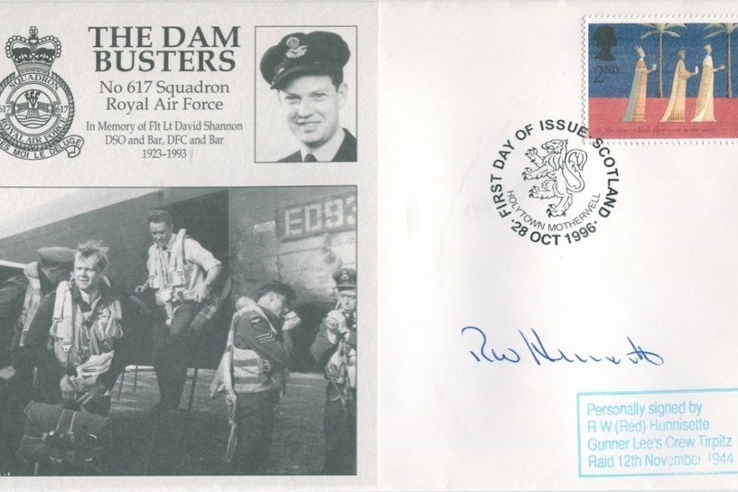 Dambusters 617 Squadron Cover Signed R W Hunnisette