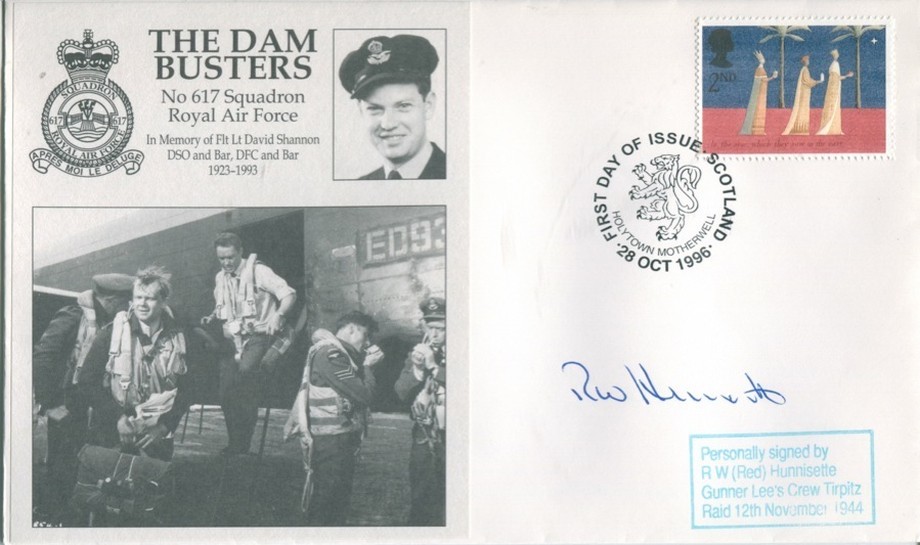 Dambusters 617 Squadron Cover Signed R W Hunnisette