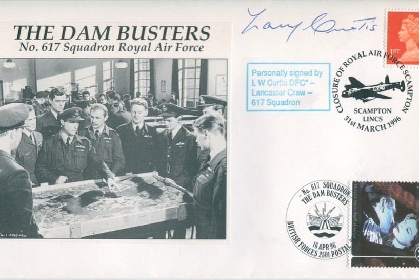 Dambusters 617 Squadron Cover Signed Larry Curtis