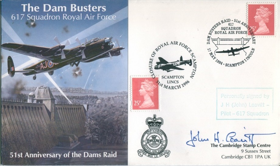 Dambusters 617 Squadron Cover Signed John Leavitt Tirpitz