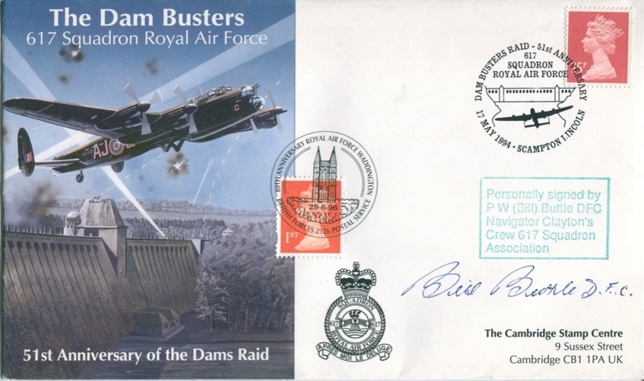 Dambusters 617 Squadron Cover Signed Bill Buttle Tirpitz