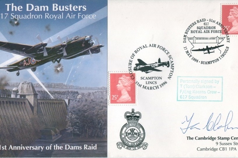 Dambusters 617 Squadron Cover Signed Tom Clarkson Tirpitz