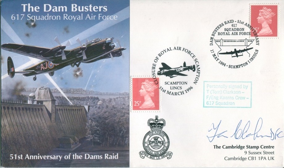 Dambusters 617 Squadron Cover Signed Tom Clarkson Tirpitz