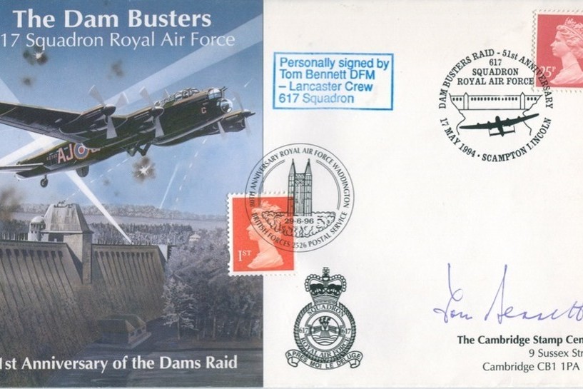 Dambusters 617 Squadron Cover Signed Tom Bennett Tirpitz