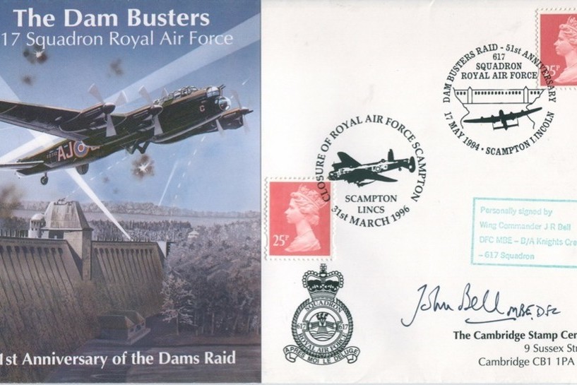 Dambusters 617 Squadron Cover Signed J R Bell Tirpitz 