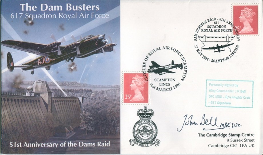 Dambusters 617 Squadron Cover Signed J R Bell Tirpitz 