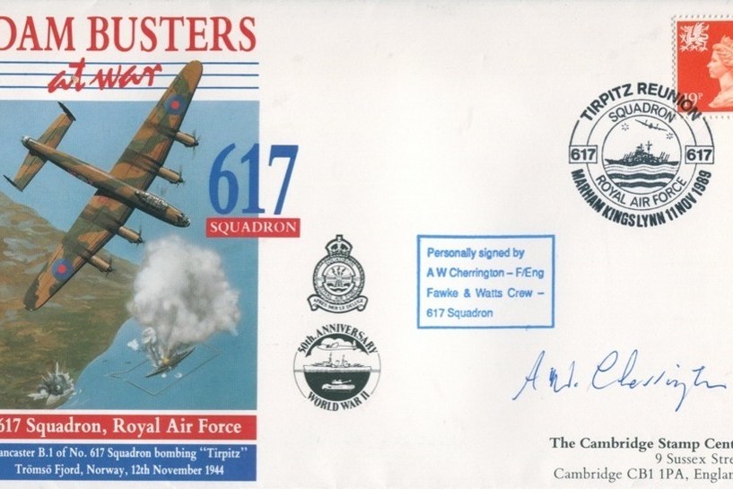 Dambusters 617 Squadron Signed A Cherrington Tirpitz Cover