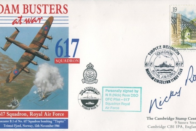 Dambusters 617 Squadron Cover Signed Nick Ross Tirpitz Cover