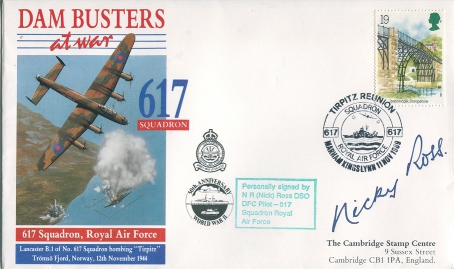 Dambusters 617 Squadron Cover Signed Nick Ross Tirpitz Cover