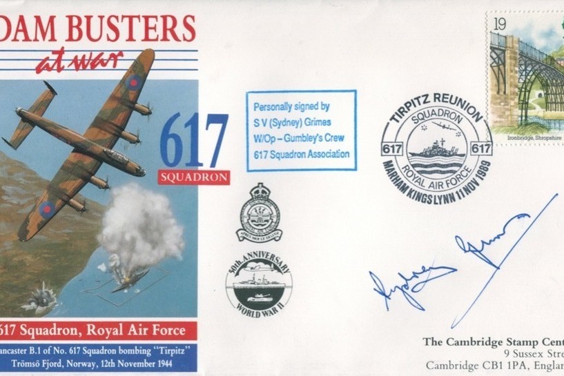 Dambusters 617 Squadron Cover Signed S Grimes Tirpitz 