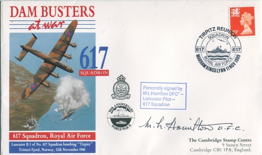 Dambusters 617 Squadron Cover Signed M Hamilton Tirpitz