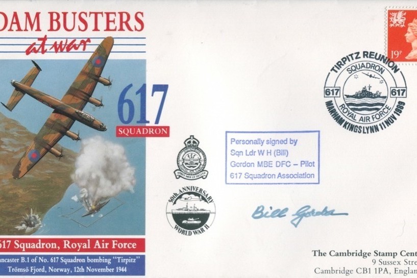 Dambusters 617 Squadron Cover Signed Bill Gordon Tirpitz 