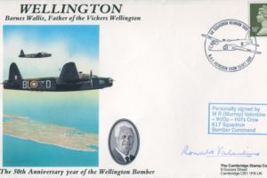 Wellington Bomber cover Sgd M R Valentine