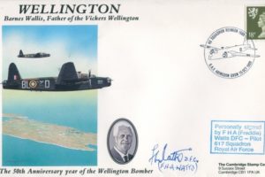 Wellington Bomber cover Sgd Freddie Watts of 617 Sq