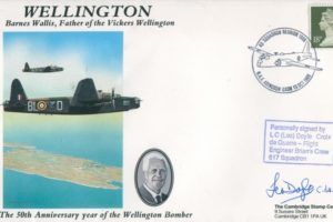 Wellington Bomber cover Sgd Leo Doyle of 61 Sq 189 Sq and 617 Sq