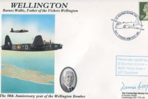 Wellington Bomber cover Sgd Dennis Cooper of 617 Sq