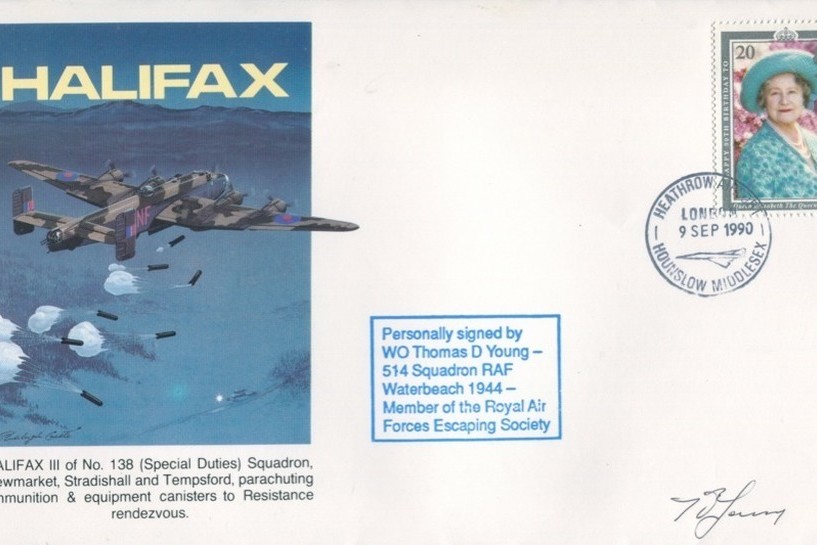Halifax cover Sgd T D Young of 514 Sq