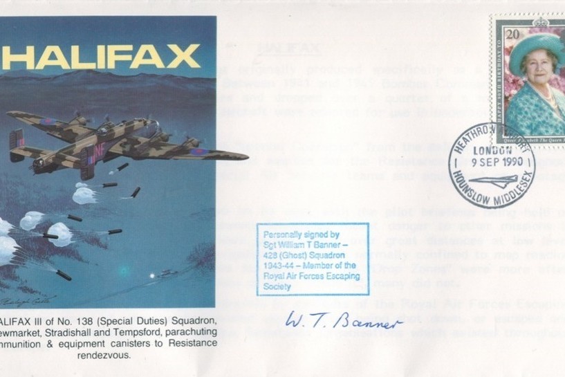Halifax cover Sgd W T Banner of 428 Sq