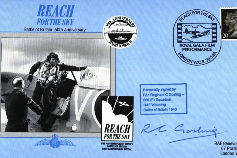 Battle of Britain cover Sgd R C Gosling a BoB pilot with 266 Sq