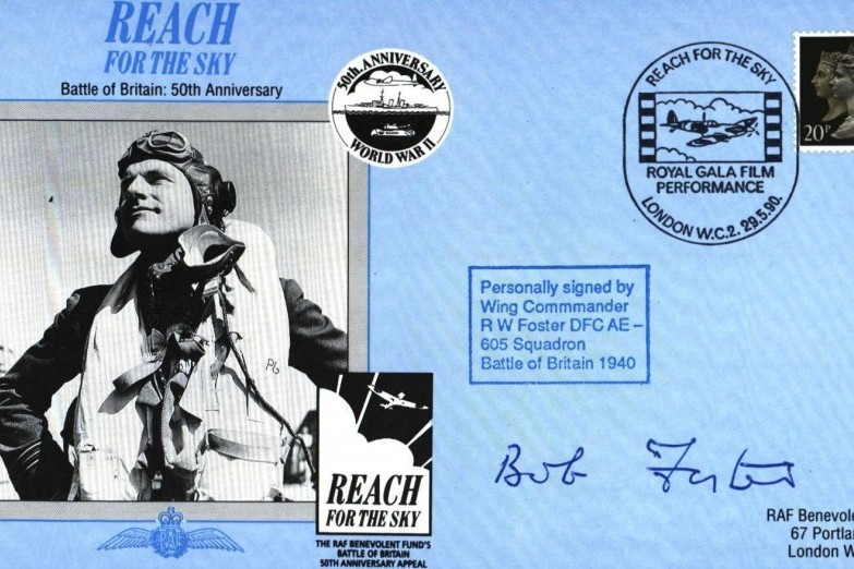Battle of Britain cover Sgd R W Foster a BoB pilot with 605 Sq and 54 Sq