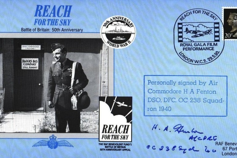 Battle of Britain cover Sgd H A Fenton a BoB pilot with 238 Sq