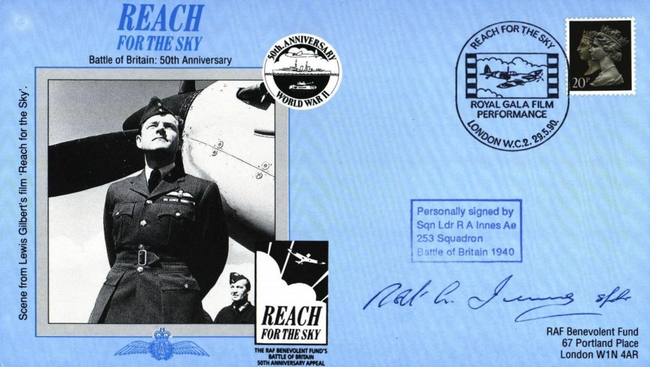 Battle of Britain cover Sgd R A Innes a BoB pilot with 253 Sq