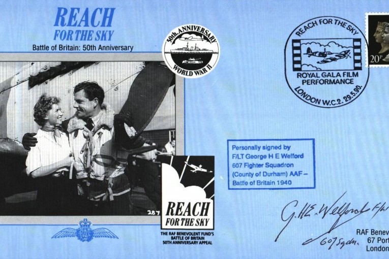 Battle of Britain cover Sgd G H E Welford a BoB pilot with 607 Sq-as13