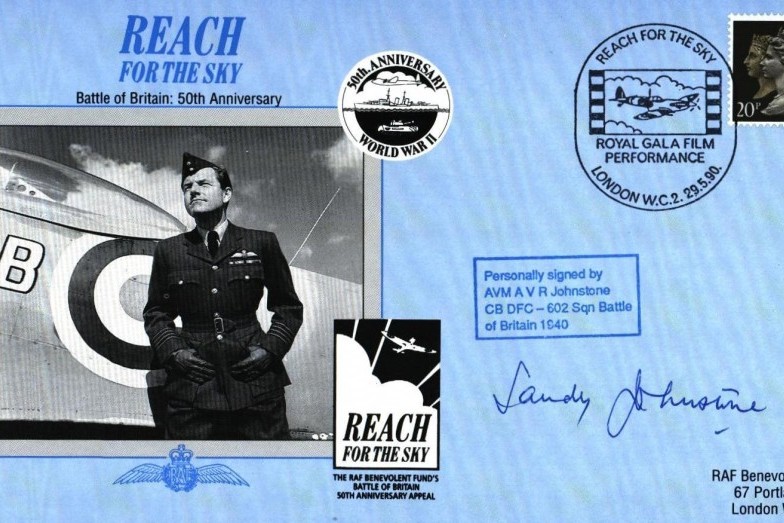 Battle of Britain cover Sgd Sandy Johnstone a BoB pilot with 602 Sq
