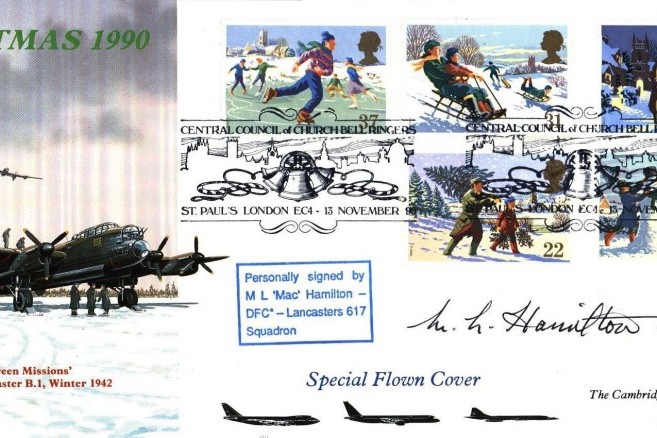 Dambusters 617 Squadron FDC Signed M L Hamilton